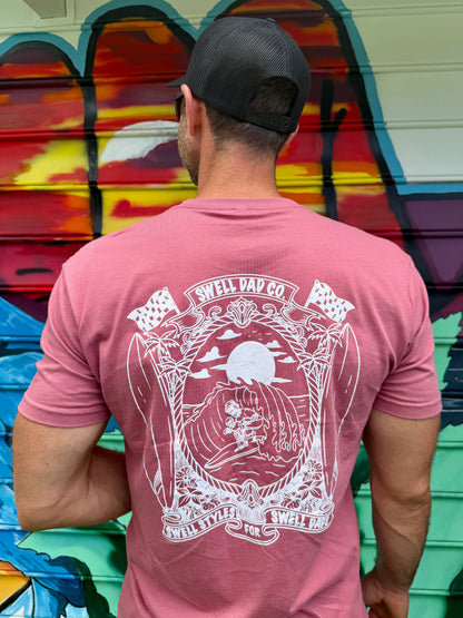 Ride The Wave Together Tee - Mauve