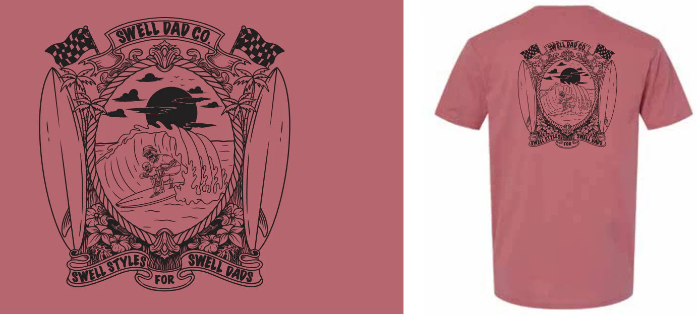 Ride The Wave Together Tee - Mauve